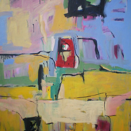 Edgar Bonne: 'Around Hampton', 2015 Oil Painting, Abstract. 