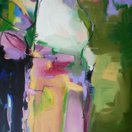Edgar Bonne: 'Pinnacle of', 2015 Oil Painting, Abstract. 