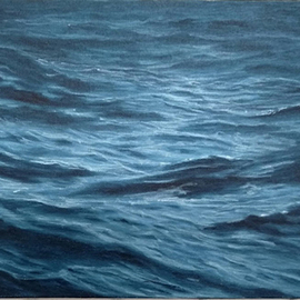Edna Schonblum: 'high sea serie number 40', 2019 Oil Painting, Seascape. Artist Description: it s a view from the sea movement ...