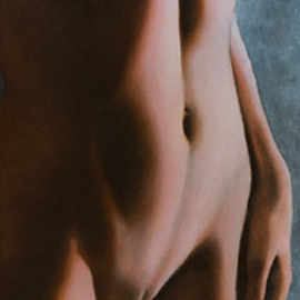 Edwin Ijpeij: 'the forbidden fruit', 2019 Oil Painting, Nudes. Artist Description: Original. Tempera And Oil On Panel. This life- size painting has the title: Le Fruit DA(c)fendu, which means in English The Forbidden Fruit. This very sensual nude celebrates the female beauty and power. The Forbidden Fruit refers to the creation story of humanity: Adam and Eve. God ...