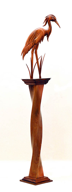 Artist Eisa Ahmadi. 'Crane Bird' Artwork Image, Created in 2014, Original Sculpture Wood. #art #artist