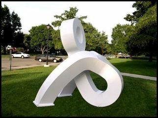 Esmoreit Koetsier: 'Contortion', 2003 Steel Sculpture, Abstract. Located at Washburn University, Topeka Kansas till Fall 2006...