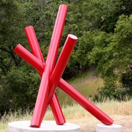 Esmoreit Koetsier: 'Paso Sticks', 2008 Steel Sculpture, Abstract. 