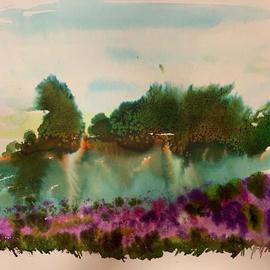 Elaheh Elin: 'untitled 001', 2018 Other Painting, Landscape. Artist Description: Painting, Watercoloron Paper - Cotton...