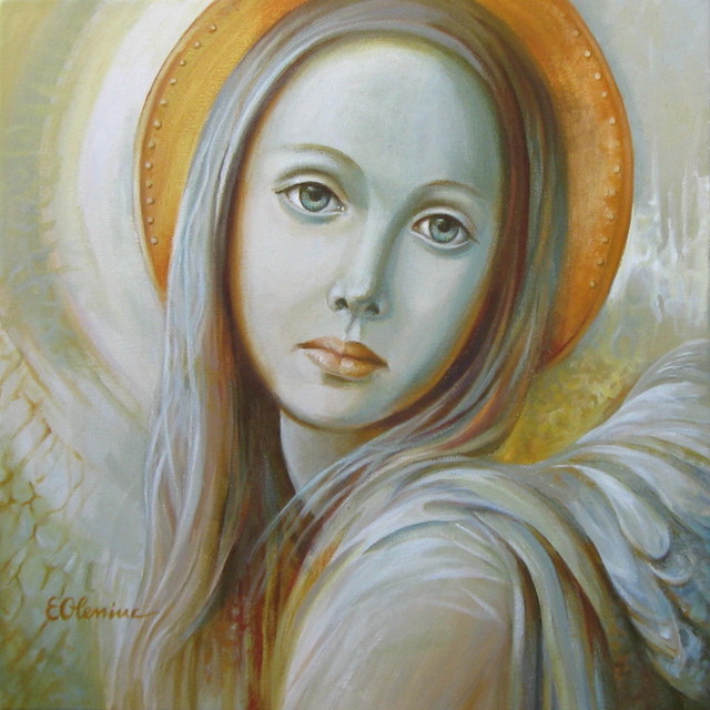 Artist Elena Oleniuc. 'Angel' Artwork Image, Created in 2012, Original Painting Acrylic. #art #artist