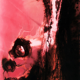 Andre Vesyelkin: 'roots', 2004 Other Photography, Abstract. Artist Description: Abstract photochemical painting. It depicts the eternal struggle between good and bad. It is illustrated through tall and dark body of  evil  with bursts of bright light  good . Evil tends to overwhelm many aspects of our life seeding its offsprings around. This is also reflected in  satellites  of ...