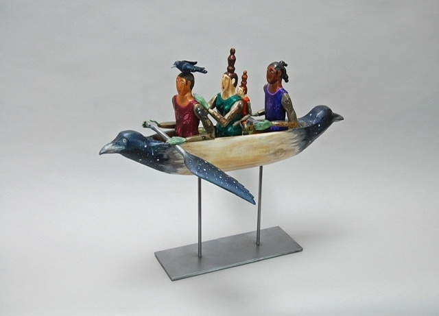 Elizabeth Frank  'Together Flying Through The Sky', created in 2020, Original Sculpture Mixed.