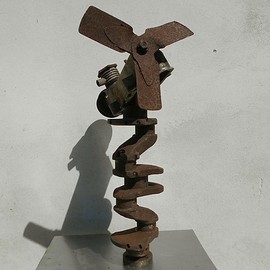 Emilio Merlina: 'all i need is fly', 2018 Mixed Media Sculpture, Fantasy. Artist Description: rusty...