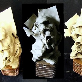 Emilio Merlina: 'soul hunter 08', 2008 Mixed Media Sculpture, Inspirational. Artist Description:  terracotta and rusty iron ...