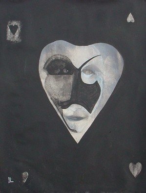 Emilio Merlina: 'the black hearts ace 09', 2009 Acrylic Painting, Inspirational.  acrylic on canvas ...