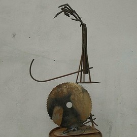 Emilio Merlina: 'the discus thrower', 2018 Mixed Media Sculpture, Fantasy. 