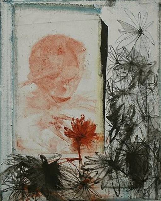 Artist Emilio Merlina. 'The Red Flower' Artwork Image, Created in 2017, Original Optic. #art #artist