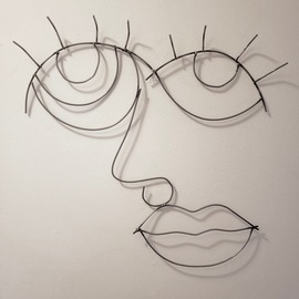 Emily Quackenbush: 'sugar lips', 2020 Steel Sculpture, Abstract. Artist Description: abstract face, hand sculpted then welded...