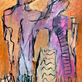 Engelina Zandstra: 'Composition 6353', 2021 Acrylic Painting, Abstract Figurative. Artist Description: Acrylic painting on canvas.  Original artwork.  Composition, maybe a landscape.  Composition in planes, lines and shapes.  Acrylic on stretched canvas of which the sides are painted.  Certificate of authenticity included.  Ready to hang.I call my paintings Landscapes of the mind, because they are inspired by images that ...