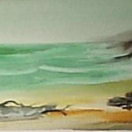 Maria Teresa Fernandes Artwork lonely shore, 1980 Watercolor, Maps