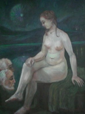 Edward Tabachnik: 'Bathsheba and Elders', 2011 Oil Painting, Religious.     New style: Romantic Expressionism.Series: Rembrandt or not Rembrandt.Elders- Self- portraits.  ...