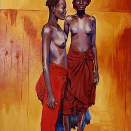 Manuela Facchin Varalda: 'Africa', 2004 Oil Painting, People. Artist Description:  original artwork unique piece cm 80 x 120...