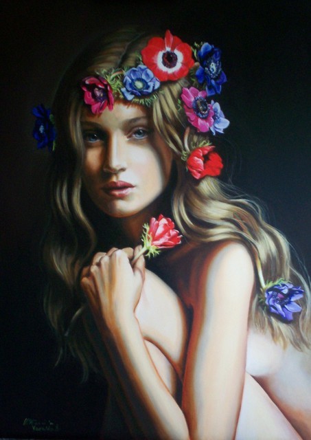 Artist Manuela Facchin Varalda. 'Spring S Muse' Artwork Image, Created in 2008, Original Painting Acrylic. #art #artist