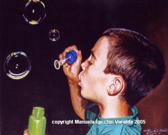 Artist Manuela Facchin Varalda. 'Soap Bubbles' Artwork Image, Created in 2005, Original Painting Acrylic. #art #artist