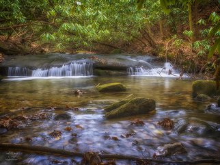 Falcon None: 'By the River 4196', 2015 Digital Photograph, nature.  Roaring Gap, Stone Mountain, nature, stream, water, water fall, winter, color  ...