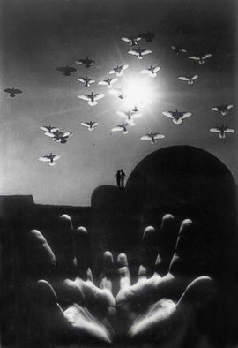 Itzhak Ben Arieh: 'BIRDS', 2000 Black and White Photograph, Fantasy.   FANTASTIC PHOTOGRAPHY  ...