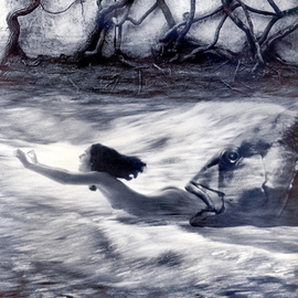 Itzhak Ben Arieh: 'GEFILLTE FISH', 1999 Black and White Photograph, Fantasy. Artist Description:  PHOTOMONTAGEFANTASTIC PHOTOGRAPHY ...