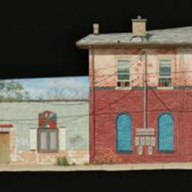 Stephen Fessler: 'The Little Street', 2013 Oil Painting, Architecture. Artist Description:     Inspired by Vermeer's painting of the same name, brick walls revealing layers of their history.        ...