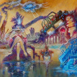 Victor Filippsky: 'twins', 2020 Oil Painting, Surrealism. Artist Description: Following your stream of imagination. ...
