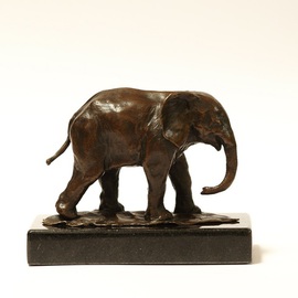 Baby Elephant in bronze By Heinrich Filter