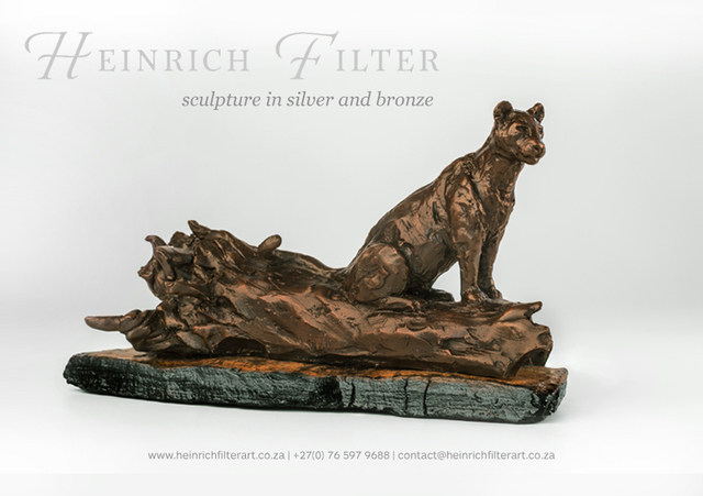 Artist Heinrich Filter. 'Leopard' Artwork Image, Created in 2013, Original Sculpture Other. #art #artist