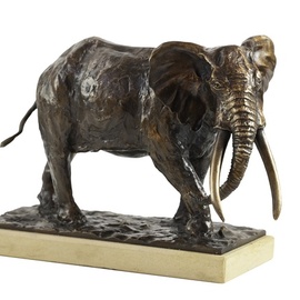 Heinrich Filter: 'tusker elephant bull in bronze', 2023 Bronze Sculpture, Wildlife. Artist Description: Once roaming throughout Africa, great tuskers are now seen less and less.  A tribute to a majestic creature that represents the soul of Africa. ...
