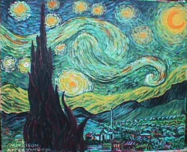 Artist Frank Morrison. 'Starry Night ' Artwork Image, Created in 2010, Original Mixed Media. #art #artist