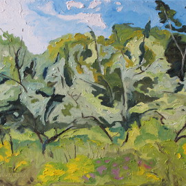 Francois Fournier: 'The Wild Orchard ', 2012 Oil Painting, Landscape. Artist Description:  This painting depicts a wild orchard in the middle of the Appalachians in the Eastern Townships of Quebec, Canada. Nature varies itself relentlessly. It is this contact with a persistently changing environment that inspires his creations. By observing the constantly shifting seasons, days, hours, or moods, Francois ...