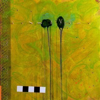 Jose Freitascruz: 'two trees', 2009 Acrylic Painting, Abstract Landscape. Brunei inspired - two trees, from the borneo period but completed in portugal in 2009 for com.  art 09 ...