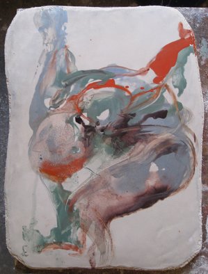 Kohlene Hendrickson: 'Freefall 2', 2009 , Figurative.  , expressive, figurative, fresco, abstract figuration ...