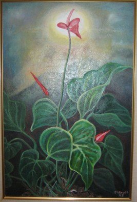 Pegasus Gallery: 'Morning Glory', 1997 Oil Painting, Floral.                                  Artist: Ewan Mcanuff   From figure series         Artist: Barrinton Lord                    ...