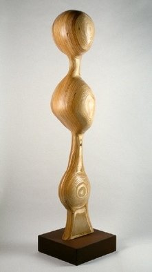 Gary Brown: 'Lucy', 2004 Wood Sculpture, Abstract.  Laminated Baltic Birch on a steel base ...