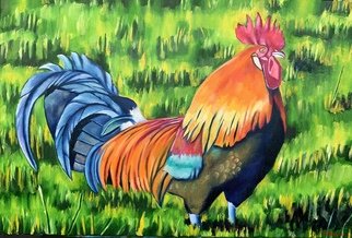 Gerardo Bolanos: 'head honcho', 2019 Oil Painting, Farm. I love painting birds and farm animals. ItaEURtms one of my favorite themes. Oil on stretched canvas. ...