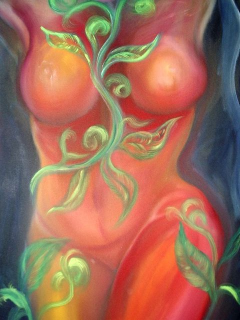 Artist Georgia Papamichail. 'Nature Of The Body' Artwork Image, Created in 2004, Original Mixed Media. #art #artist