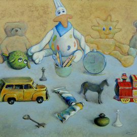 Ghenadie Sontu: 'The Childhood Story', 2013 Oil Painting, Still Life. Artist Description:    The Childhood Story - still life, oil painting by Ghenadie Sontu       ...