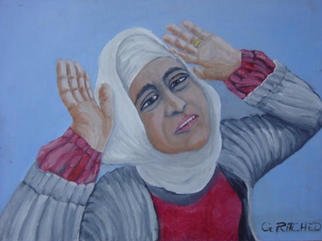 Ghassan Rached: 'Desolete Waman', 2002 Oil Painting, Figurative. Oil painting by Ghassan Rached...