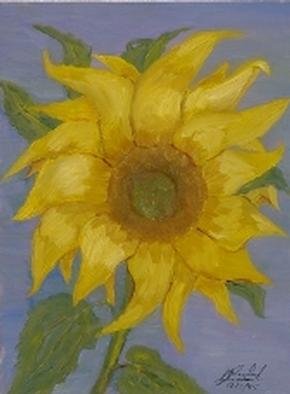 Artist Ghassan Rached. 'Sunflower 1' Artwork Image, Created in 1995, Original Painting Oil. #art #artist