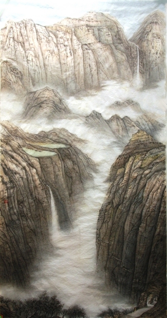 Grace Auyeung  'Landscape Of Guoliang', created in 2009, Original Calligraphy.