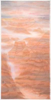 Grace Auyeung: 'canyonscape 1', 2017 Other Painting, Landscape. MENTAL PROTRAYAL OF LANDSCAPE OF CANYONS, THE BEAUTY AND TRANQUILITY  CHINESE INK, WATER COLOUR ON XUAN PAPER...