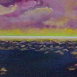 Angel Alejandro: 'Horizon II', 2002 Acrylic Painting, Seascape. Artist Description: Sea & Clouds Purples, Yellows & Blues...