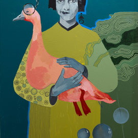 Irina Greciuhina: 'Schizopole', 2018 Other Painting, Figurative. Artist Description: I prefer to express myself metaphorically.  Let me stress metaphorically, not symbolically.  A symbol contains within itself a definite meaning, certain intellectual formula, while metaphor is an image.  An image possessing the same distinguishing features as the world it represents.  An image aEUR