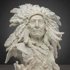 the indian chief red cloud  By Grigorii Ponomarev