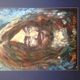 Evgenii Kosyuk: 'john lennon', 1999 Acrylic Painting, Portrait. Artist Description: Paper...