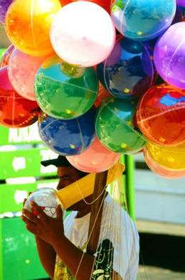 Gregory Stringfield: 'Balloon Vendor', 2002 Color Photograph, Travel. 