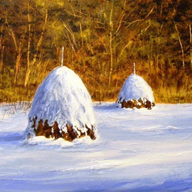 Haystack under snow By Ivan Grozdanovski